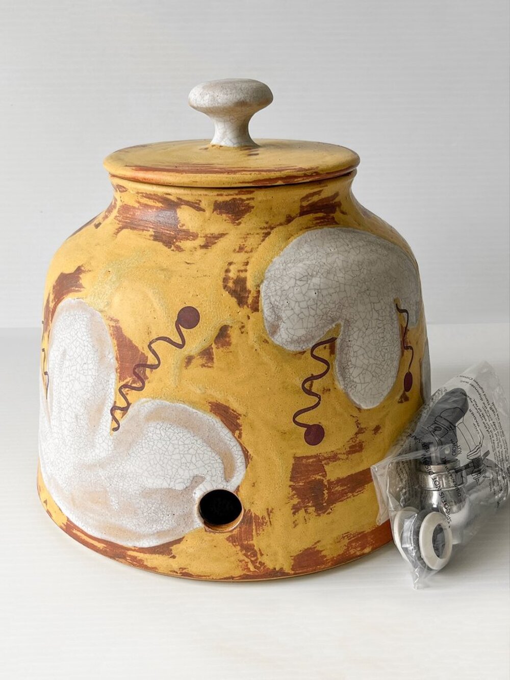 Whimsical Handmade Ceramic Water Crock Mohei Ceramics Artist Monika Heikkero